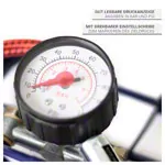 Fuluftpumpe inkl. Manometer, 2 Zylinder