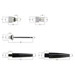 Universal Ventil-Set 5-tlg., 1x Nadelventil, 2x Kegelventil, 2x Ventiladapter