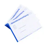 Abbildung zeigt Behandlungsbesttigung, 5 Blcke  50 Blatt (250 Bltter), DIN A6 quer