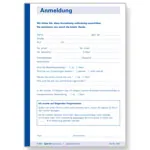 Anmeldung, 5 Blcke  50 Blatt (250 Bltter), DIN A5