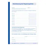 Vereinbarung der Vergtungshhe durchschreibend, 1 Block  100 Stze (200 Bltter), DIN A5