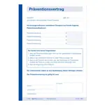 Prventionsvertrag durchschreibend, 1 Block  100 Stze (200 Bltter), DIN A5