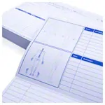 Abbildung zeigt Patienten Karteikarten, 100 Stck, gefaltet auf DIN A5 quer