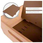 Karteitrog-Set, 202-tlg., aus Holz fr max. 1500 Karten (A5) inkl. 200 Karteikarten & Register,