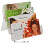 Gutscheinaufsteller 4-fach aus Acrylglas