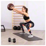 TOGU Medizinball aus Ruton,  28 cm, 2 kg, braun