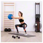 TOGU Medizinball aus Ruton,  28 cm, 3 kg, blau