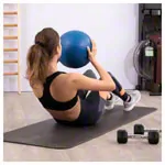 TOGU Medizinball aus Ruton,  28 cm, 3 kg, blau