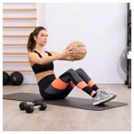 Medizinball aus Leder,  23 cm, 2 kg