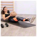 Medizinball aus Leder,  26 cm, 3 kg