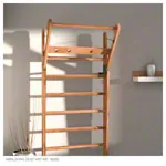 Abbildung zeigt NOHrD Sprossenwand Kirsche, ausklappbar, 14 Sprossen, HxBxT 230x80x13 cm