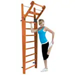 NOHrD Sprossenwand Kirsche, ausklappbar, 10 Sprossen, HxBxT 230x80x13 cm
