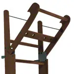 NOHrD Sprossenwand Nussbaum, ausklappbar, 14 Sprossen, HxBxT 230x80x13 cm