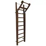 NOHrD Sprossenwand Nussbaum, ausklappbar, 10 Sprossen, HxBxT 230x80x13 cm