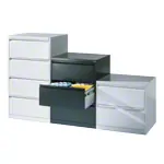 Hngeregistraturschrank mit 3 Schubladen, LxBxH 104,5x78,7x59 cm, zweibahnig