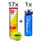17x Wilson Tennisball CHAMPIONSHIP EXTRA DUTY 4er-Dose, inkl. Trinkflasche