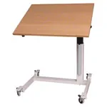 Mckel Sitz- Steharbeitstisch Ergo EP 2, B x T x H 80 x 60 x 62-97 cm, mit Rollen, grau/buche