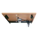 Mckel Sitz- Steharbeitstisch Ergo EP 2, B x T x H 80 x 60 x 62-97 cm, mit Rollen, grau/buche