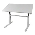 Mckel Sitz- Steharbeitstisch Ergo M2 B x T x H 120 x 70 x 68-112 cm, mit Gleitern, grau/grau