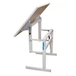 Mckel Sitz-Steharbeitstisch Ergo S72 BxTxH 80x60x72-122 cm, mit Gleitern, grau/grau