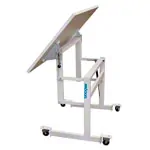 Mckel Sitz-Steharbeitstisch Ergo S72 BxTxH 80x60x72-122 cm, mit Rollen, grau/grau