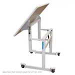 Mckel Sitz-Steharbeitstisch Ergo S72 B x T x H 120 x 80 x 72-122 cm, mit Rollen, grau/grau