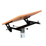 Mckel Sitz-Steharbeitstisch Ergo EP 2 B x T x H 80 x 60 x 62-97 cm, mit Gleitern, grau/buche
