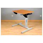 Mckel Sitz-Steharbeitstisch Ergo EP 2 B x T x H 80 x 60 x 62-97 cm, mit Gleitern, grau/buche