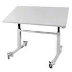 Mckel Sitz-Steharbeitstisch Ergo M 2 B x T x H 120 x 70 x 68-112 cm, mit Rollen, grau/grau