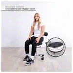Abbildung zeigt Sanus Gesundheitsstuhl mit hhenverstellbarer Lehne, 52-72 cm, Kunstleder