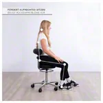 Abbildung zeigt Sanus Gesundheitsstuhl mit hhenverstellbarer Lehne, 52-72 cm, Kunstleder