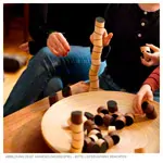 Abbildung zeigt Loggos Holz-Baustein-Set L aus Buchenholz