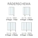 Faltwand flexibel, 3-flgelig, H x B 165 x 90 cm