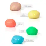 Physioflex Therapie-Knetmasse, Set: 85 g, je 1x soft, medium, strong