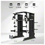 Abbildung zeigt TUNTURI Platinum Full Smith/Functionaltrainer Selectorized - V-series