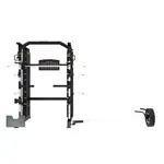 Abbildung zeigt TUNTURI Platinum Full Smith/Functionaltrainer Selectorized - V-series