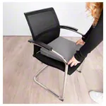 Sport-Tec Sitzkeilkissen mit Reiverschluss, 38x38x7/1 cm,