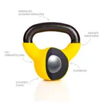 Kettlebell, 4 kg, gelb