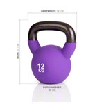 Kettlebell, 12 kg, lila