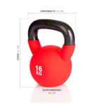 Kettlebell, 16 kg, rot