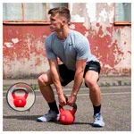 Kettlebell, 16 kg, rot