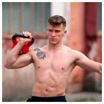 Kettlebell, 16 kg, rot