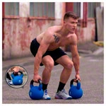 Kettlebell, 24 kg, blau