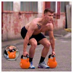 Sport-Tec Kettlebell-Set 9-tlg., 4-32 kg inkl. Ablage