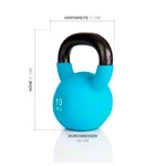 Kettlebell, 10 kg, hellblau