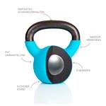 Kettlebell, 10 kg, hellblau