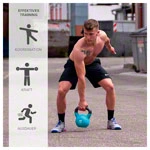 Kettlebell, 10 kg, hellblau