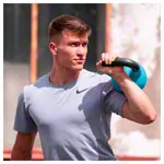 Kettlebell, 10 kg, hellblau