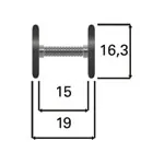 Kompakthantel aus Gummi, 5 kg, Stck