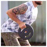 Abbildung zeigt pumpset-Hantelscheibe aus Vinyl, Bohrung  2,7 cm, 2,5 kg, Stck